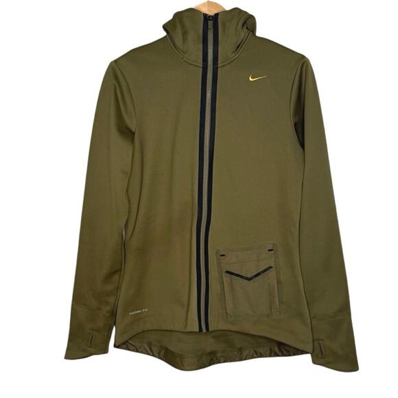 Nike women's Therma-fit green hooded fleece lined jacket size XL - Picture 5 of 5